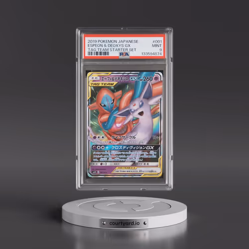 2019 Pokémon Tag Team Starter Set #1 Espeon & Deoxys GX - Holo (PSA 9 MINT)