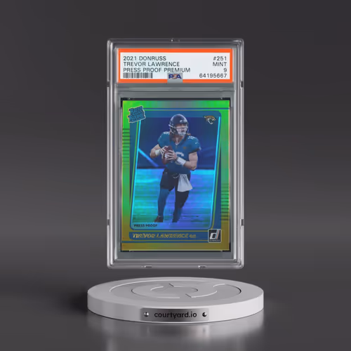 2021 Panini Donruss #251 Trevor Lawrence - Press Proof Premium (PSA 9 MINT)