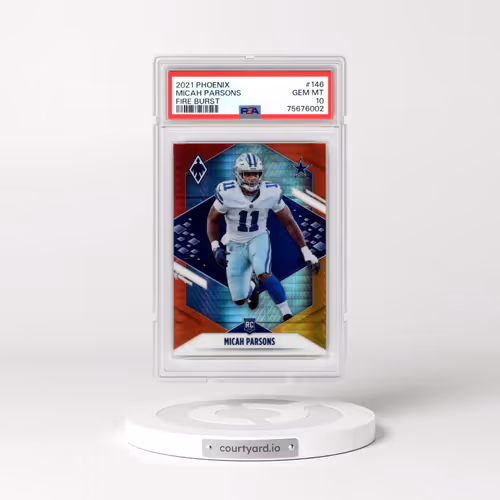 2021 Panini Phoenix #146 Micah Parsons - Fire Burst (PSA 10 GEM MINT)