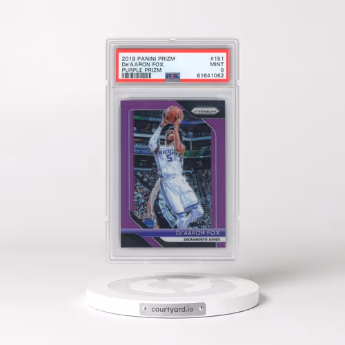 2018 Panini Prizm #151 DE'Aaron Fox - Purple Prizm (PSA 9 MINT)