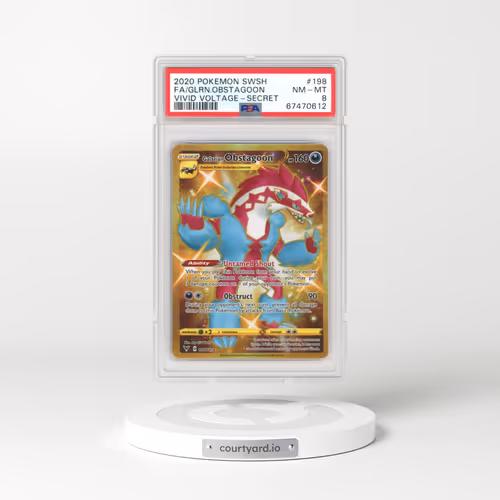 2020 Vivid Voltage #198 Galarian Obstagoon - Secret (PSA 8 NM-MT)