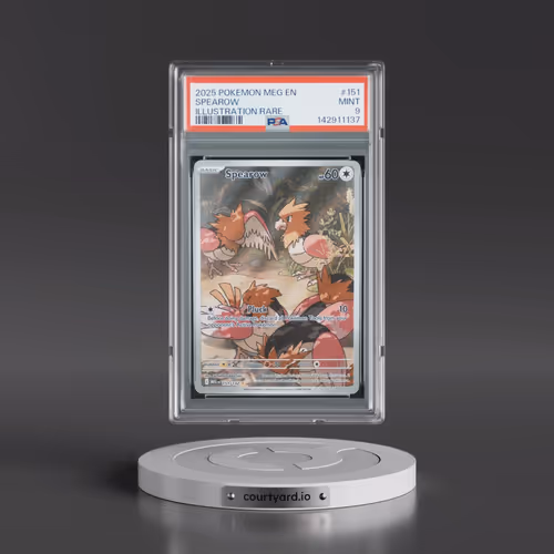2025 Pokémon Meg EN-Mega Evolution #151 Spearow - Illustration Rare (PSA 9 MINT)