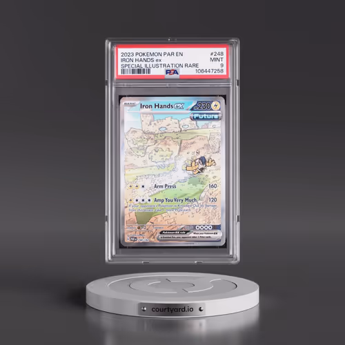 2023 Pokémon Par EN-Paradox Rift #248 Iron Hands EX - Holo Special Illustration Rare (PSA 9 MINT)