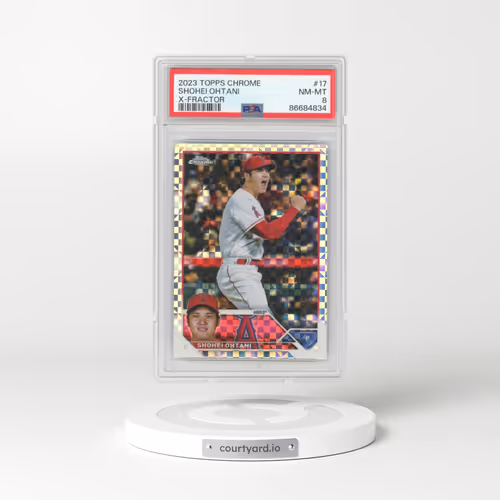 2023 Topps Chrome #17 Shohei Ohtani - X-Fractor (PSA 8 NM-MT)
