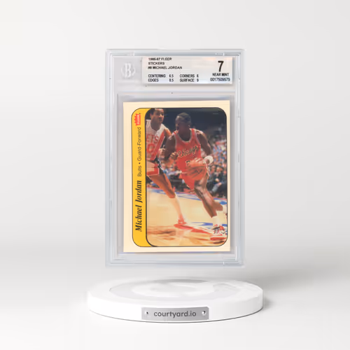 1986 Fleer Sticker #8 Michael Jordan (BGS 7 NM)