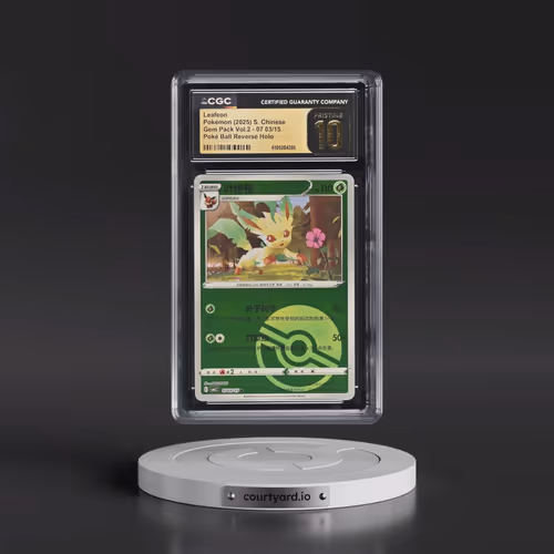 2025 Gem Pack Volume 2 - CBB2C - Simplified #07 03/15 Leafeon - Reverse Holo Poké Ball (CGC 10 PRIST