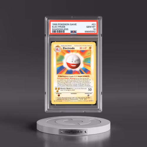 1999 Pokémon Game #21 Electrode - Shadowless (PSA 10 GEM MINT)