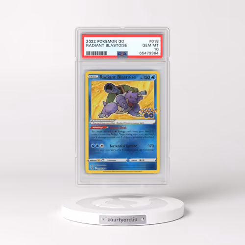 2022 Pokémon Go #018 Radiant Blastoise - Holo (PSA 10 GEM MINT)