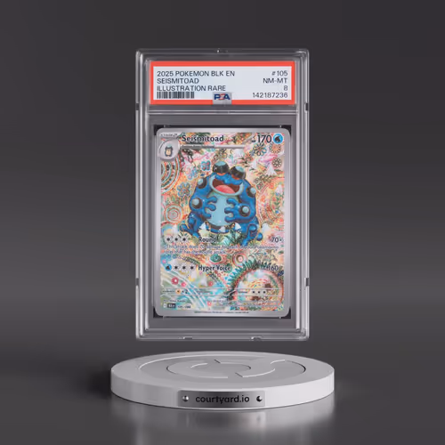 2025 Pokémon Blk EN-Black Bolt #105 Seismitoad - Illustration Rare (PSA 8 NM-MT)