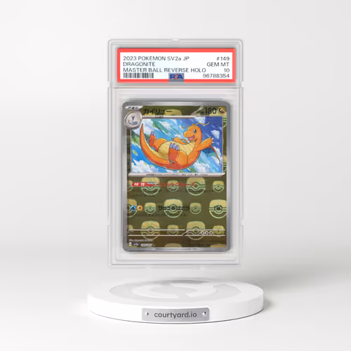 2023 Pokémon Sv2a-Pokemon 151 #149 Dragonite - Reverse Holo Master Ball (PSA 10 GEM MINT)
