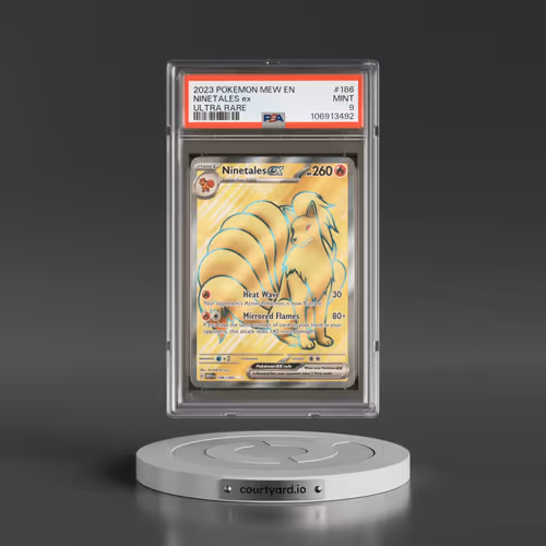 2023 Pokémon Mew EN-151 #186 Ninetales EX - Holo Ultra Rare (PSA 9 MINT)