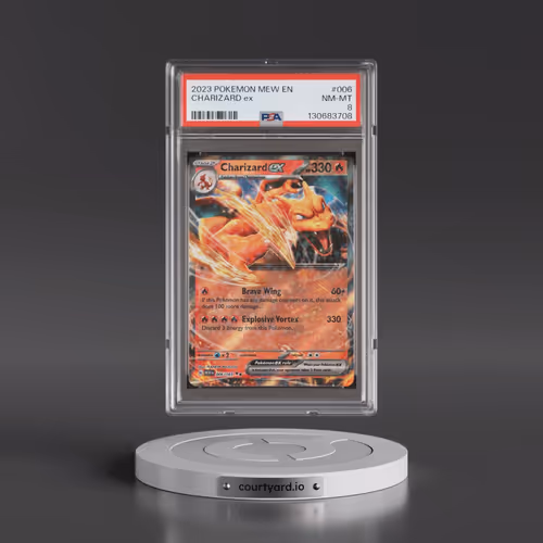 2023 Pokémon Mew EN-151 #006 Charizard EX - Holo (PSA 8 NM-MT)