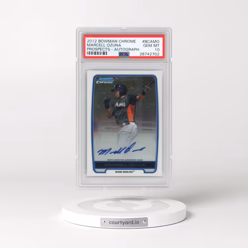 2012 Bowman Chrome Prospects #BCAMO Marcell Ozuna - Autograph (PSA 10 GEM MINT)