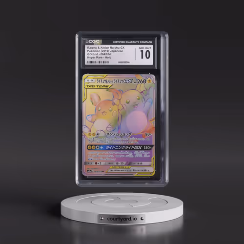 2019 Pokémon Sun & Moon GG End #064 Raichu & Alolan Raichu GX-Hyper - Full Art (CGC 10 GEM MINT)