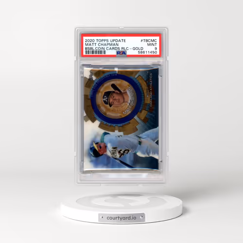 2020 Topps Update Baseball Coin Cards Relics #TBCMC Matt Chapman - Gold (PSA 9 MINT)