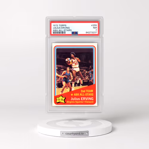 1972 Topps #255 Julius Erving - Aba All-Stars (PSA 7 NM)