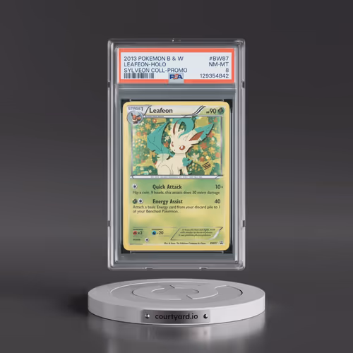 2013 Pokémon Black & White Promo #BW87 Leafeon - Holo Sylveon Collection (PSA 8 NM-MT)