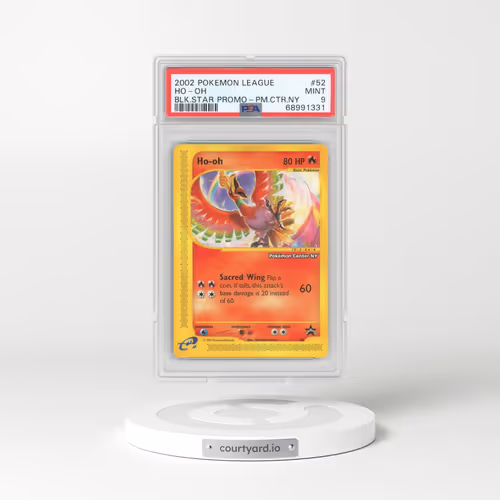 2002 Pokémon League Promo Black Star #52 HO-Oh - Pokemon Center NY (PSA 9 MINT)