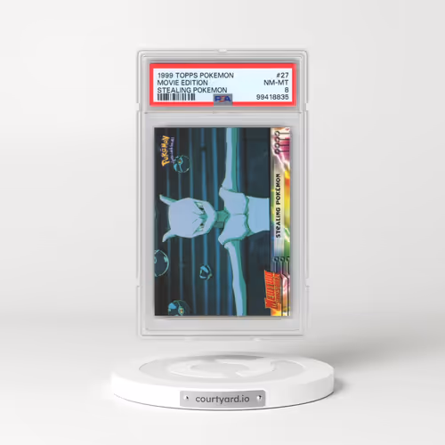 1999 Topps Pokémon the Movie Edt #27 Movie Edition - Stealing Pokemon (PSA 8 NM-MT)