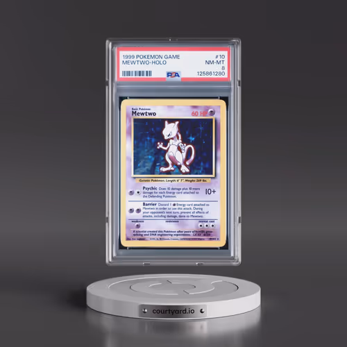 1999 Pokémon Game #10 Mewtwo - Holo (PSA 8 NM-MT)