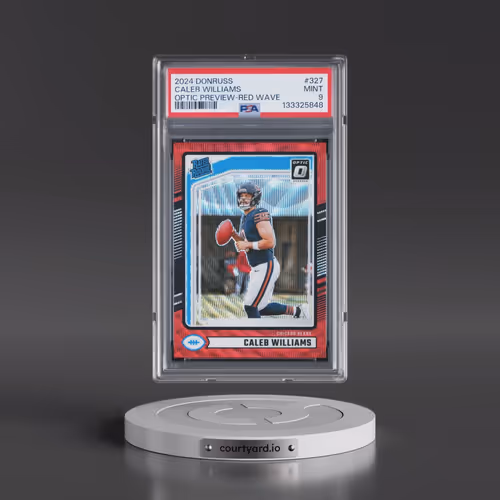 2024 Panini Donruss #327 Caleb Williams - Optic Preview-Red Wave (PSA 9 MINT)