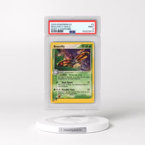 2003 Pokémon EX Ruby & Sapphire #2 Beautifly - Holo (PSA 9 MINT)