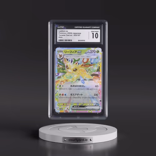 2024 High Class Pack: Terastal Fest ex - sv8a #003/187 Leafeon ex - Holo (CGC 10 GEM MINT)