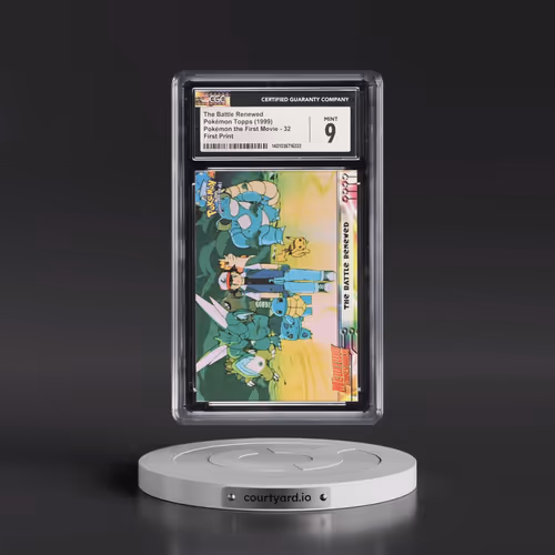 1999 Pokémon the First Movie #32 The Battle Renewed - First Print (Blue Topps Logo) (CGC 9 MINT)