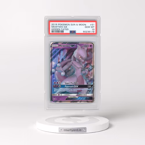 2019 Pokémon Sun & Moon Hidden Fates #31 Mewtwo GX - Holo (PSA 10 GEM MINT)