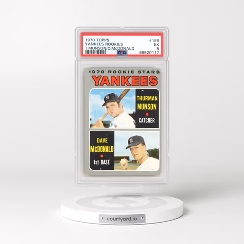 1970 Topps #189 Yankees Rookies - T.Munson/D.McDonald (PSA 5 EX)