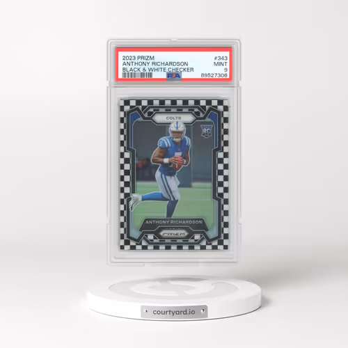 2023 Panini Prizm #343 Anthony Richardson - Black & White Checker (PSA 9 MINT)