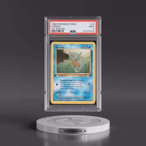 1999 Pokémon Fossil #49 Horsea - 1st Edition (PSA 9 MINT)