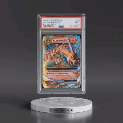 2016 Pokémon XY Evolutions #13 M Charizard EX - Holo (PSA 9 MINT)