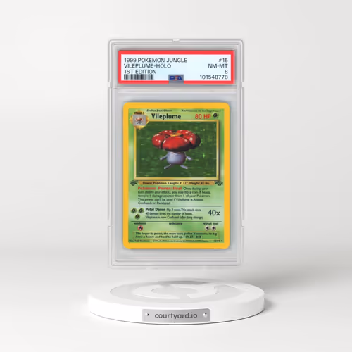 1999 Pokémon Jungle #15 Vileplume - 1st Edition Holo (PSA 8 NM-MT)