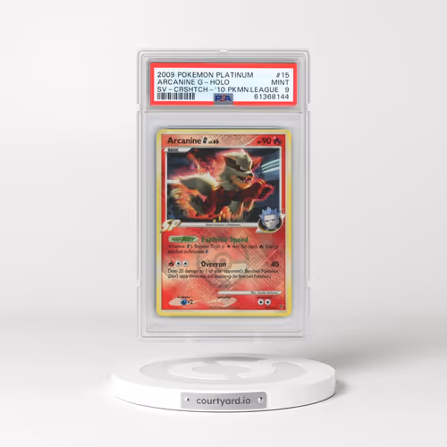 2009 Pokémon Platinum Supreme Victors #15 Arcanine G - Holo Crosshatch-2009 Pokemon League (PSA 9 MI