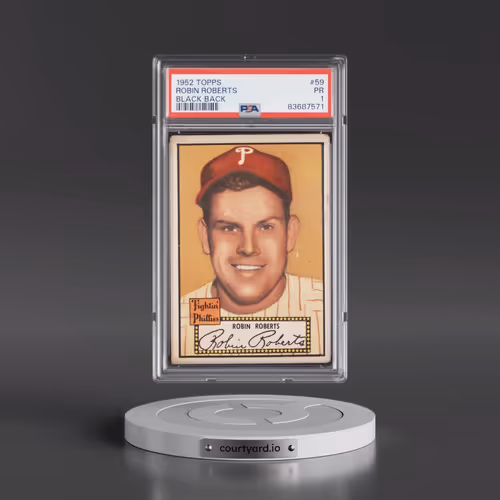 1952 Topps #59 Robin Roberts - Black Back (PSA 1 PR)