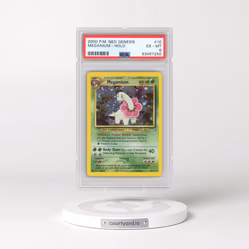 2000 Pokémon Neo Genesis #10 Meganium - Holo (PSA 6 EX-MT)