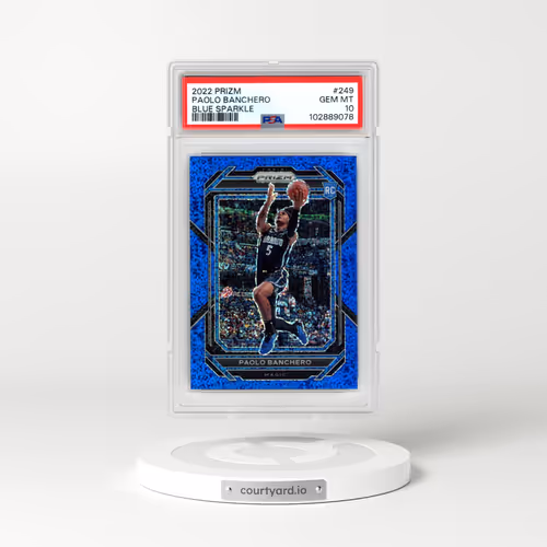 2022 Panini Prizm #249 Paolo Banchero - Blue Sparkle (PSA 10 GEM MINT)