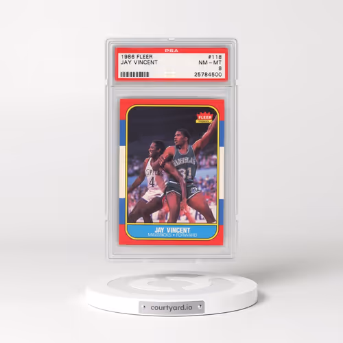 1986 Fleer #118 Jay Vincent (PSA 8 NM-MT)