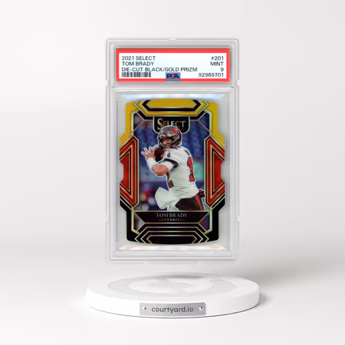 2021 Panini Select #201 Tom Brady - Die-Cut Black/Gold Prizm (PSA 9 MINT)