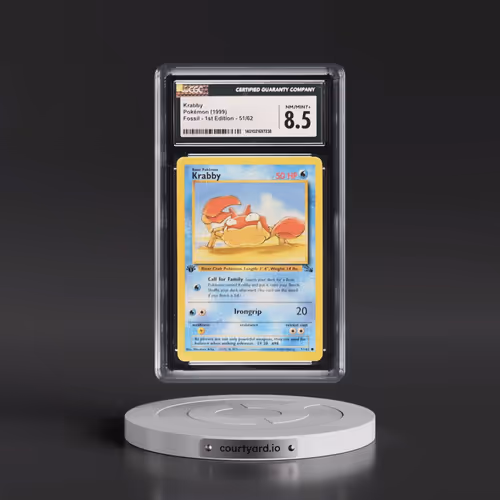 1999 Fossil #51/62 Krabby - 1st Edition 1st Edition (CGC 8.5 NM-MT+)