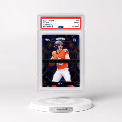 2024 Panini Prizm Prizmatic #11 Bo Nix (PSA 9 MINT)