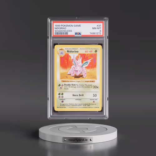1999 Pokémon Game #37 Nidorino - Shadowless (PSA 8 NM-MT)