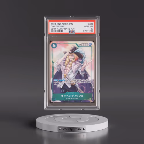 2024 One Piece Japanese EB01-Extra Booster -Memorial Collection #012 Cavendish - Alternate Art (PSA