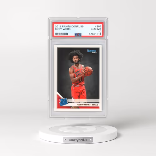 2019 Panini Donruss #206 Coby White (PSA 10 GEM MINT)