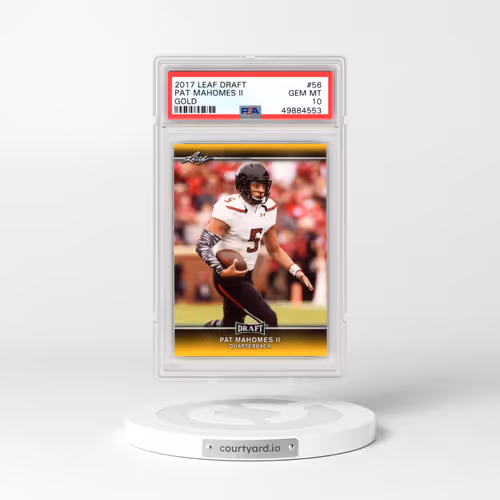 2017 Leaf Draft #56 Pat Mahomes II - Gold (PSA 10 GEM MINT)