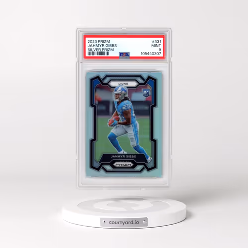 2023 Panini Prizm #331 Jahmyr Gibbs - Silver Prizm (PSA 9 MINT)