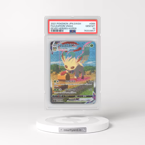 2021 Pokémon Sword & Shield Eevee Heroes #089 Leafeon Vmax-Hyper - Full Art (PSA 10 GEM MINT)