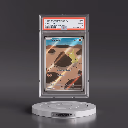 2023 Pokémon Obf EN-Obsidian Flames #203 Larvitar - Illustration Rare (PSA 9 MINT)