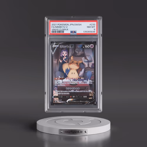 2021 Pokémon Sword & Shield Vmax Climax #233 Mimikyu V - Holo Full Art (PSA 8 NM-MT)